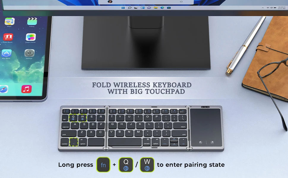 Mini Folding Dual Keyboard
