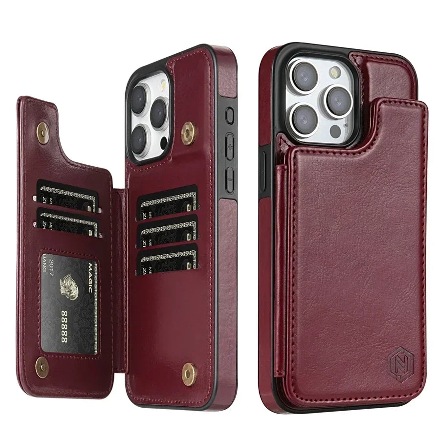 Wallet-Leather Case For iPhones