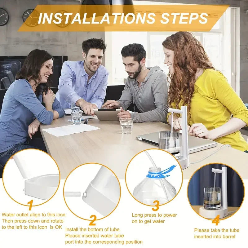 1 USB rechargeable smart desktop water pump, bucket type electric water dispenser, automatic small water pump, suitable for outd