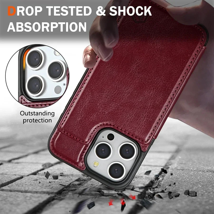 Wallet-Leather Case For iPhones