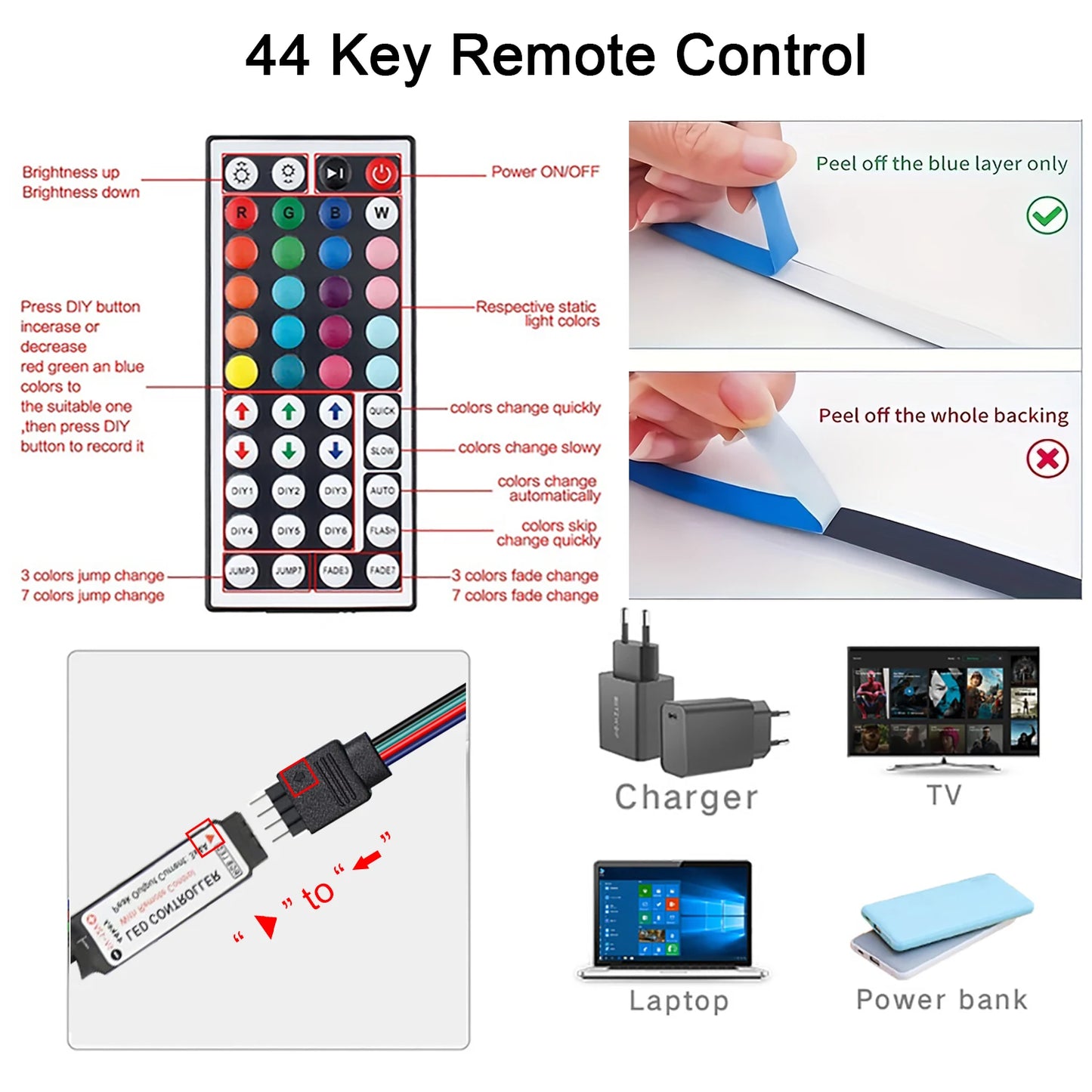 Led Lights with Remote Control