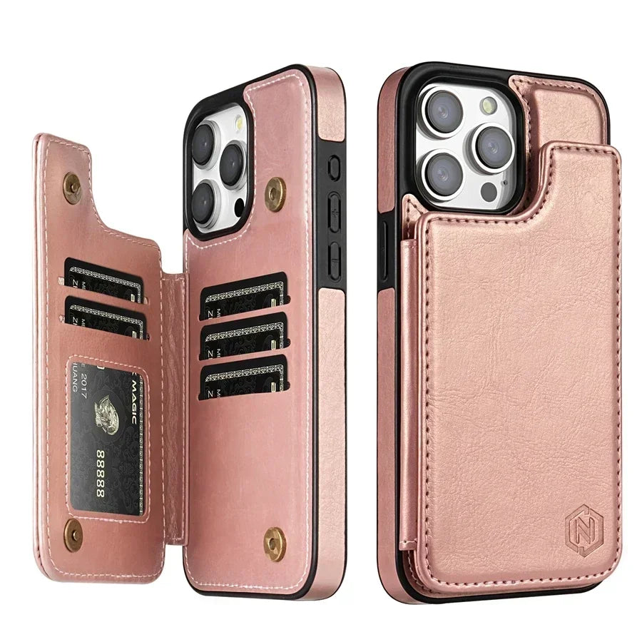 Wallet-Leather Case For iPhones