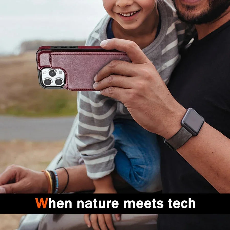 Wallet-Leather Case For iPhones