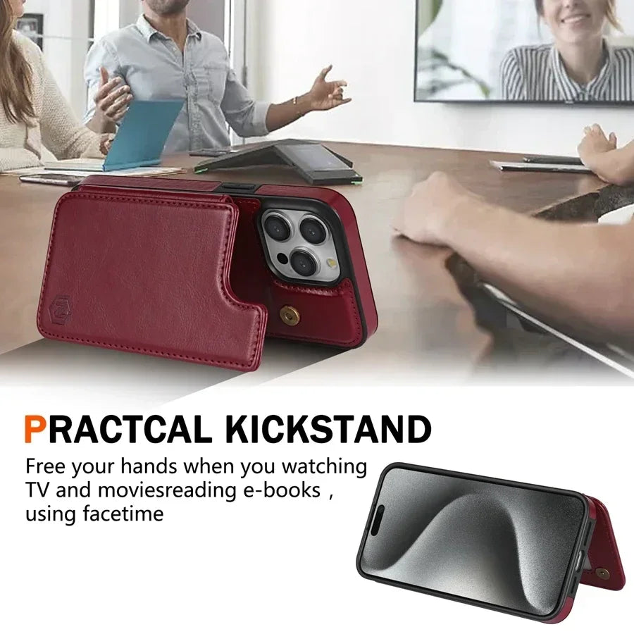 Wallet-Leather Case For iPhones