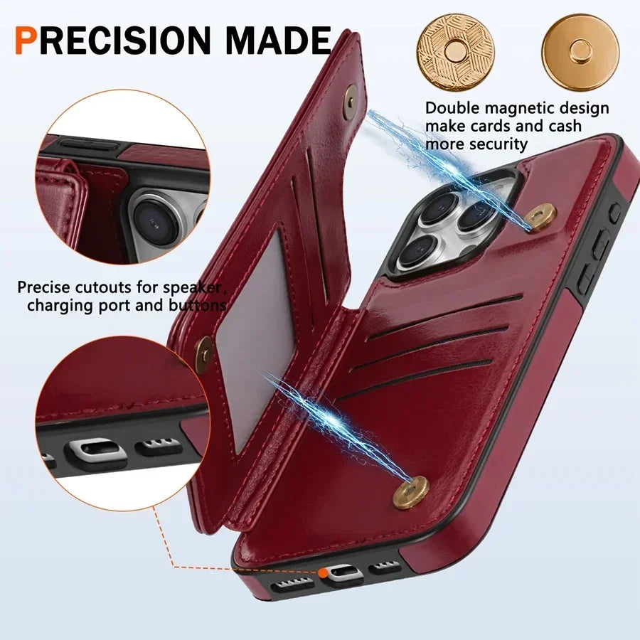 Wallet-Leather Case For iPhones