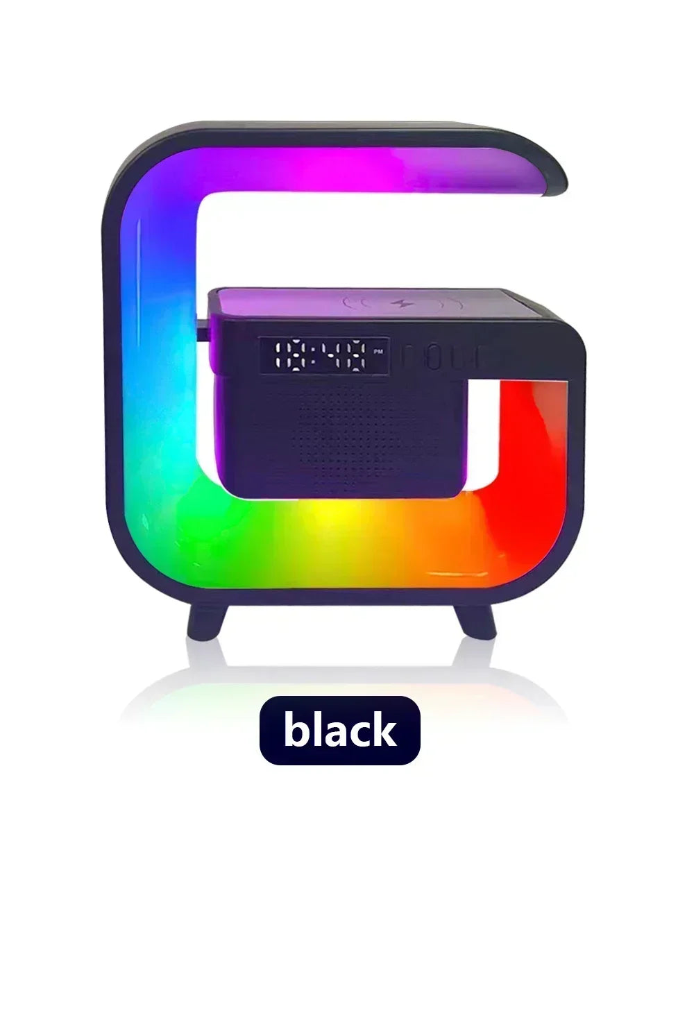 Multifunction Wireless Charger Pad Stand Speaker TF RGB Night Light Fast Charging Station for iPhone 16 15 Samsung Xiaomi Huawei