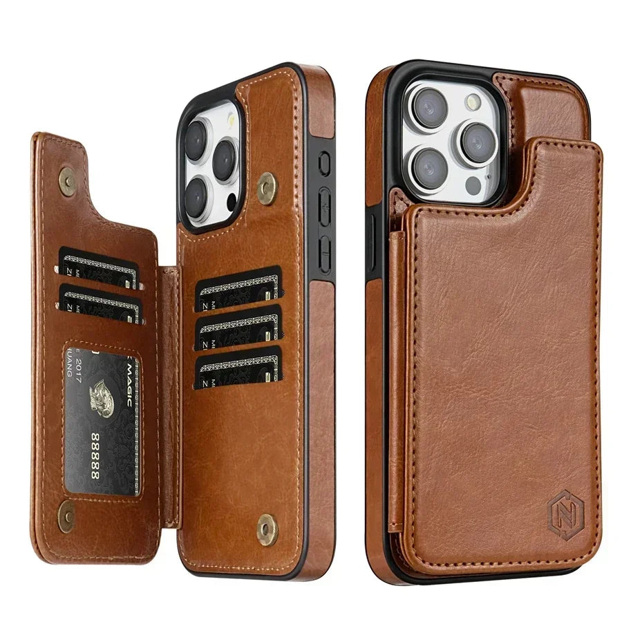 Wallet-Leather Case For iPhones